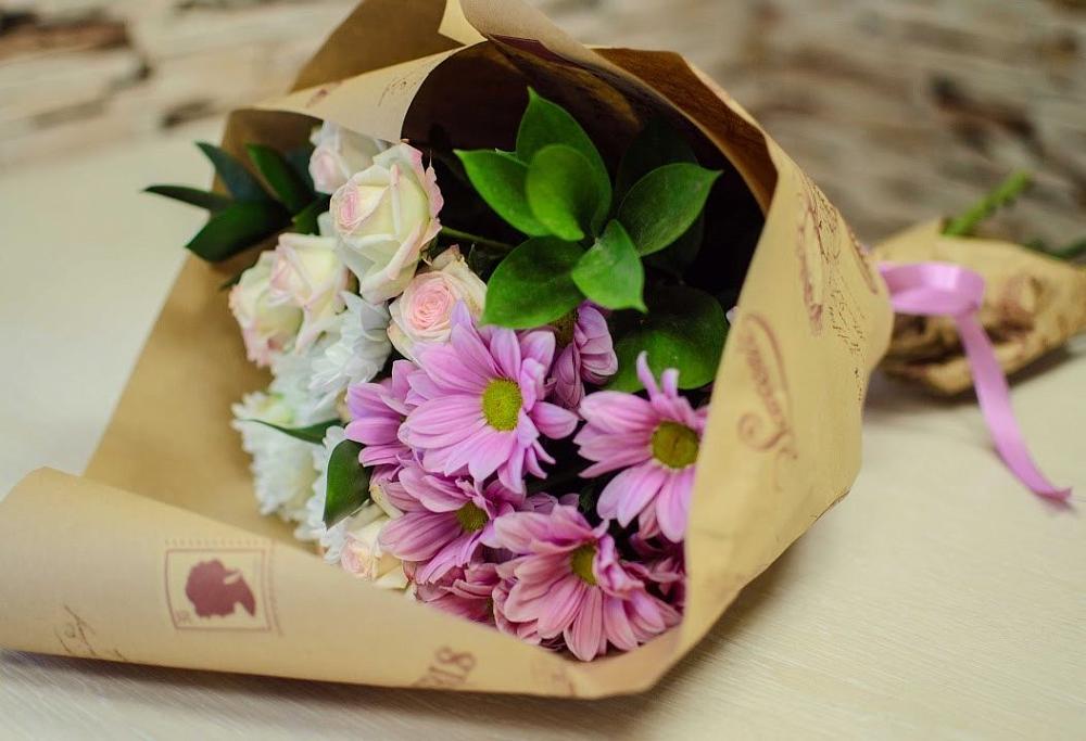 Букет цветов из: Розы и Хризантемы в Дмитриеве