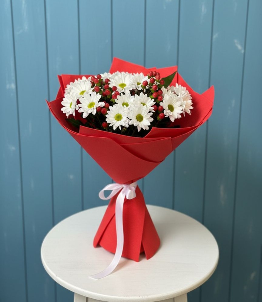 Букет цветов из: Хризантемы в Дмитриеве