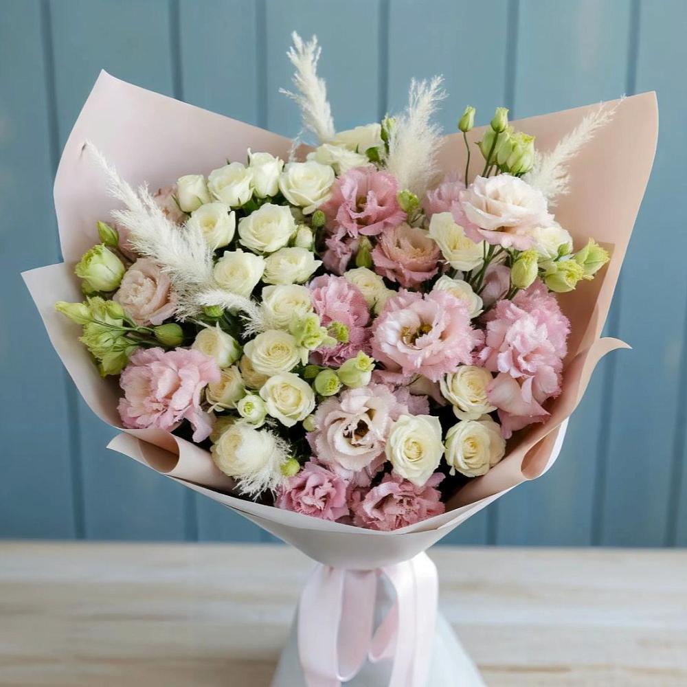 Букет цветов из: Альстромерии и Розы в Дмитриеве