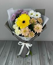 Букет цветов из:  Розы, Герберы и Хризантемы в Дмитриеве