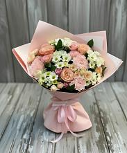 Букет цветов из:  Гвоздики, Розы и Хризантемы в Дмитриеве