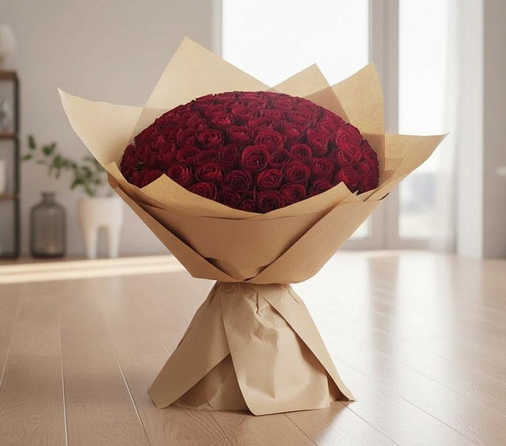 Букет 101 Красная роза в Дмитриеве