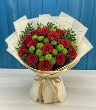 Букет цветов из:  Розы и Хризантемы в Дмитриеве