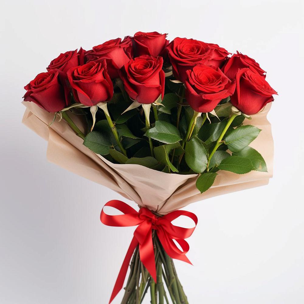 Букет 11 Красных роз Эдлесс Лав в Дмитриеве