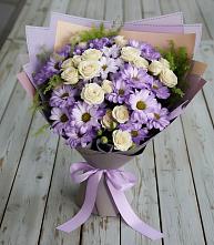 Букет цветов из:  Хризантемы и Розы #REPLACE_PRED# Дмитриеве